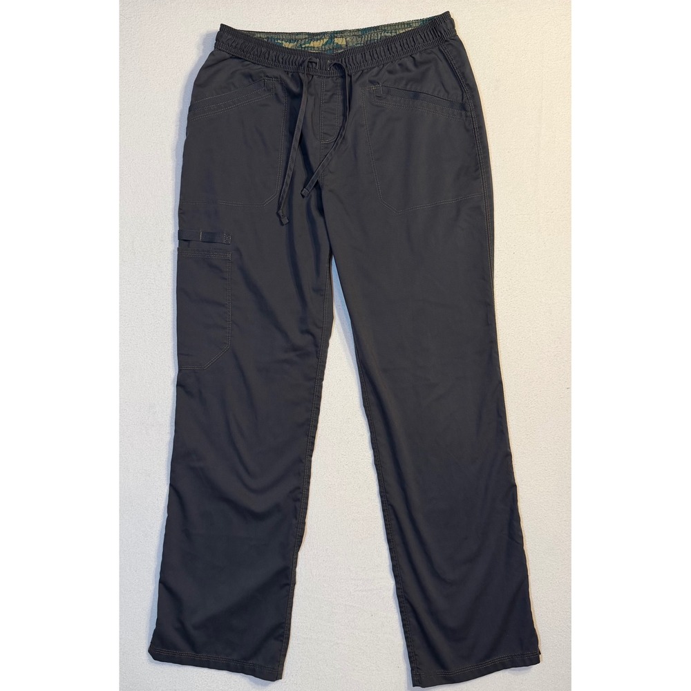 Dickies Gen Flex Scrub Pants Womens Medium Gray Cargo Drawstring DK106 PWT